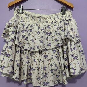 LoveShackFancy Floral Skirt